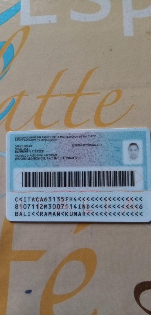 Italian National ID (Carta d'Identità) thumbnail 3
