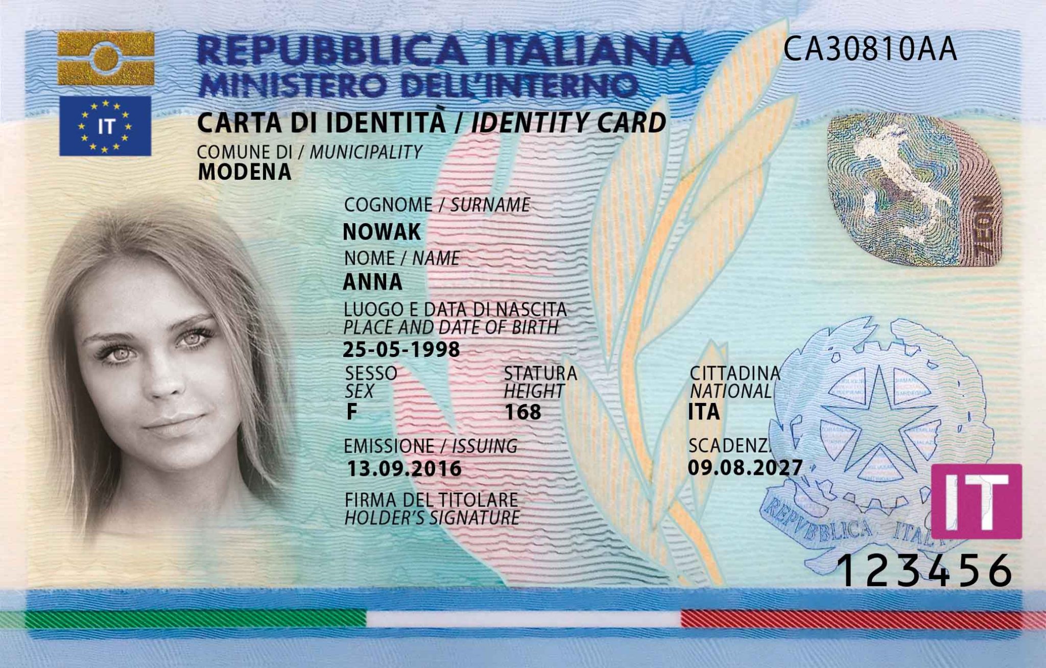 Italian National ID (Carta d'Identità)