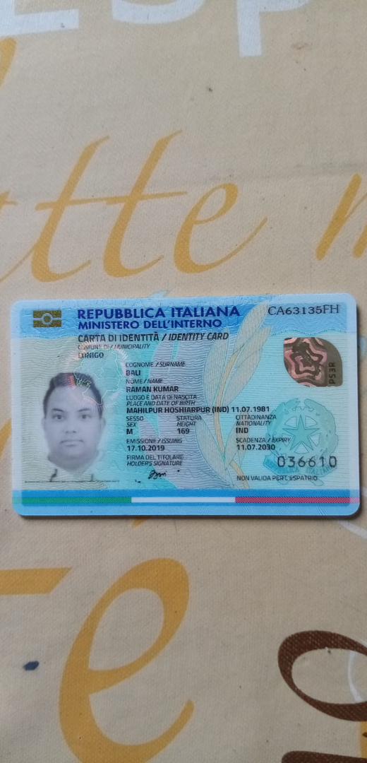 Italian National ID (Carta d'Identità) thumbnail 2